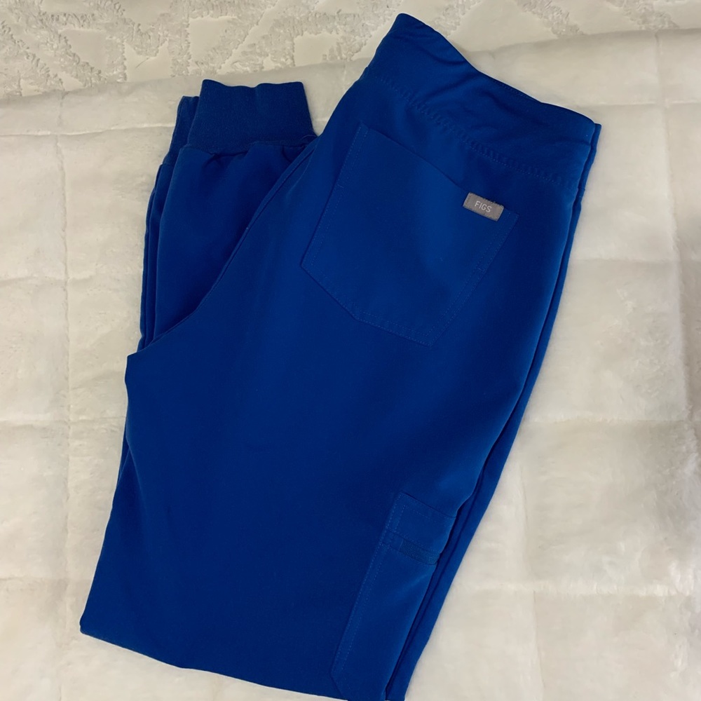 Royal Blue Zamora Figs Scrub Joggers - Size M